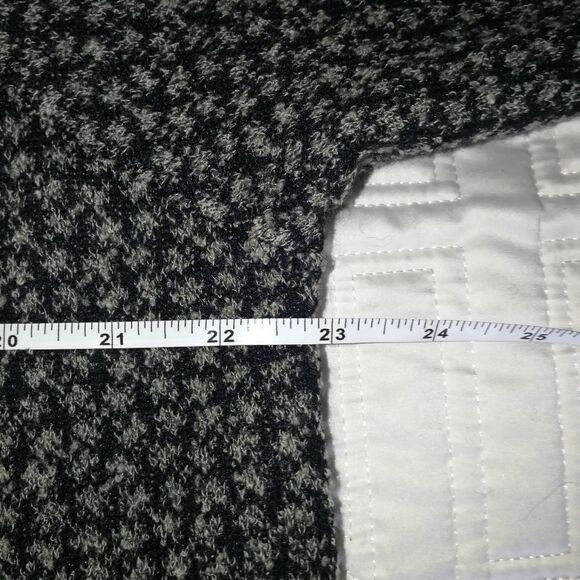 VINTAGE Grey Granny Preppy Wool Boucle Lambswool Long Cardigan Plus Size 1X - Picture 12 of 14